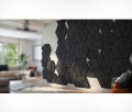 HEXAGON panel czarny samoprzylepny 3D akustyczny ścienny filcowy
