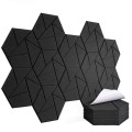 HEXAGON panel czarny samoprzylepny 3D akustyczny ścienny filcowy
