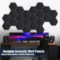 HEXAGON panel czarny samoprzylepny 3D akustyczny ścienny filcowy