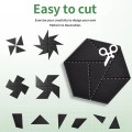 HEXAGON panel czarny samoprzylepny 3D akustyczny ścienny filcowy