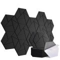 HEXAGON panel czarny samoprzylepny 3D akustyczny ścienny filcowy