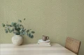 Tapeta na ścianę tkanina zielona jodełka plecionka gruba strukturalna