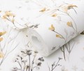 Tapeta na ścianę kwiaty gałązki łąka BOHO zmywalna na flizelinie