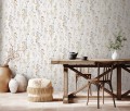 Tapeta na ścianę kwiaty gałązki łąka BOHO zmywalna na flizelinie