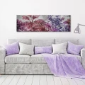 Obraz na płótnie obraz na ścianę liście czerwony fioletowy 145 x 45