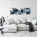 Obraz na płótnie obraz na ścianę liście zielony fioletowy 145 x 45