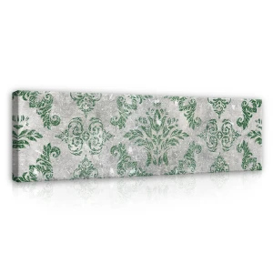 Obraz na płótnie obraz na ścianę ornament zielony szary 145 x 45