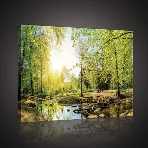 Obraz na płótnie obraz na ścianę zielony żółty park 60 x 40