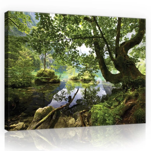 Obraz na płótnie obraz na ścianę zielony niebieski 60 x 40