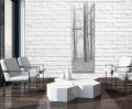 Obraz na płótnie obraz na ścianę las czarny biały 145 x 45