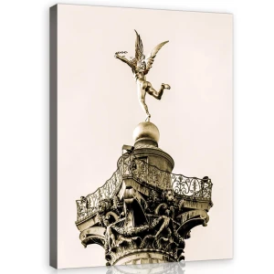 Obraz na płótnie obraz na ścianę anioł rzeźba złoty beżowy klasyczny