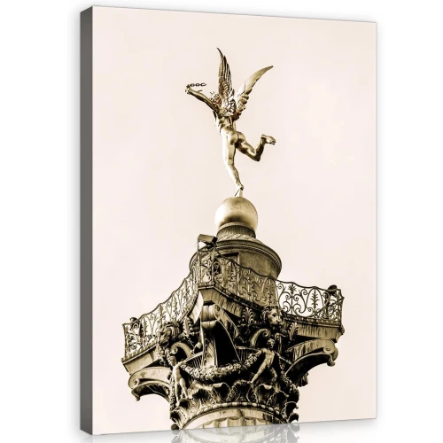 Obraz na płótnie obraz na ścianę anioł rzeźba złoty beżowy klasyczny