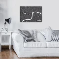 Obraz na płótnie obraz na ścianę mapa miasta Berlin czarny biały