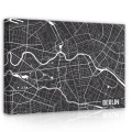 Obraz na płótnie obraz na ścianę mapa miasta Berlin czarny biały