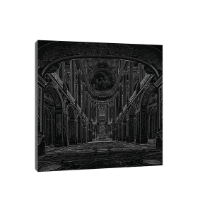 Obraz na płótnie obraz na ścianę czarny szary wnętrze katedry klasyczna