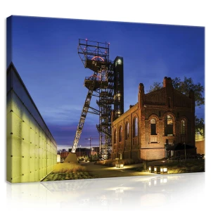 Obraz na płótnie obraz na ścianę czarny biały kraków rynek nocą