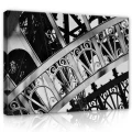Obraz na płótnie obraz na ścianę czarny biały konstrukcja wieży eiffla