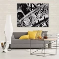 Obraz na płótnie obraz na ścianę czarny biały konstrukcja wieży eiffla