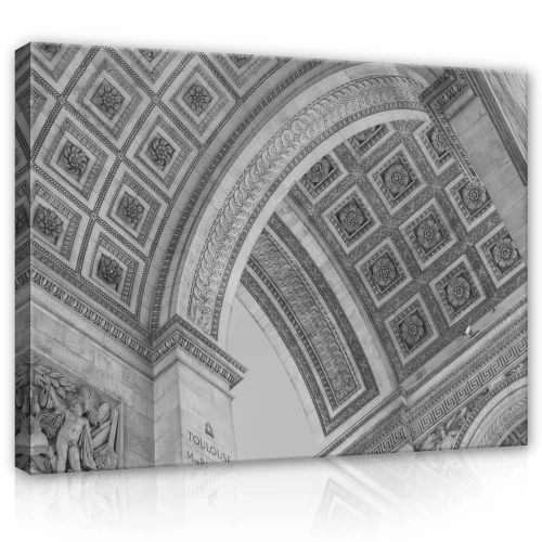 Obraz na płótnie obraz na ścianę biały szary łuk triumfalny paryż 100 x 75