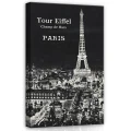 Obraz na płótnie obraz na ścianę czarny biały paryż wieża eiffla
