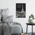Obraz na płótnie obraz na ścianę czarny biały paryż wieża eiffla