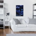 Obraz na płótnie obraz na ścianę kosmos miasto nocą niebieski granatowy
