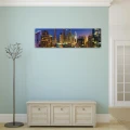 Obraz na płótnie obraz na ścianę dubaj złoty niebieski 145 x 45