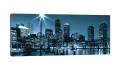 Obraz na płótnie obraz na ścianę panorama miasta niebieski czarny 145 x 45