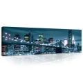 Obraz na płótnie obraz na ścianę most nowy jork niebieski czarny 145 x 45