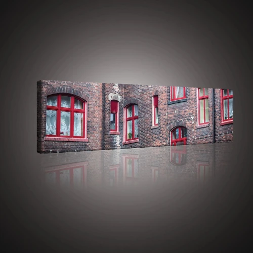 Obraz na płótnie obraz na ścianę cegła czerwony brązowy 145 x 45