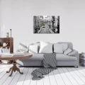 Obraz na płótnie obraz na ścianę czarny żółty lizbona tramwaj ulica