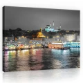 Obraz na płótnie obraz na ścianę czarny kolorowy istanbul panorama