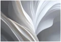Fototapeta abstrakcja szara biała eleganckie fale 3d