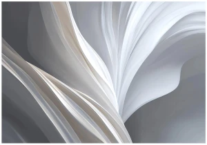 Fototapeta abstrakcja szara biała eleganckie fale 3d