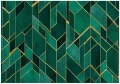Fototapeta geometryczna zielona złota art deco nowoczesna