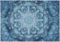 Fototapeta mandala niebieska ornament kwiatowa orientalna