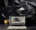 Fototapeta 3d czarna grafitowa geometryczna abstrakcja loft