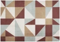 Fototapeta geometryczna bordowa beżowa nowoczesna abstrakcja retro
