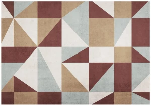 Fototapeta geometryczna bordowa beżowa nowoczesna abstrakcja retro