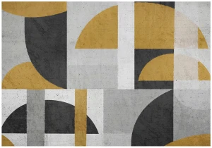 Fototapeta geometryczna szara złota nowoczesna abstrakcja loft