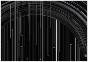 Fototapeta czarna srebrna abstrakcja linie nowoczesna geometria