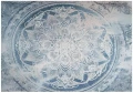 Fototapeta mandala orientalna niebieska biała ornament boho abstrakcja