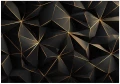 Fototapeta geometryczna czarna złota abstrakcja nowoczesna 3d