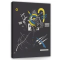 Obraz na płótnie obraz na ścianę czarna abstrakcja żółta geometria 75 x 100