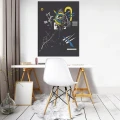 Obraz na płótnie obraz na ścianę czarna abstrakcja żółta geometria 75 x 100