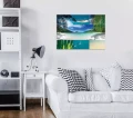 Obraz na płótnie obraz na ścianę tropikalna plaża zielony turkusowy 70 x 50