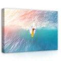 Obraz na płótnie obraz na ścianę surfer morze błękitny żółty 70 x 50