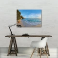 Obraz na płótnie obraz na ścianę plaża morze niebieski beżowy 70 x 50
