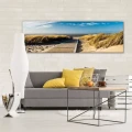 Obraz na płótnie obraz na ścianę wydmy plaża beżowy błękitny 145 x 45