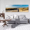 Obraz na płótnie obraz na ścianę wydmy plaża beżowy błękitny 145 x 45